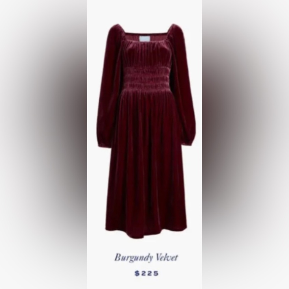 Hill House Jasmine Nap Dress in Burgundy Velvet